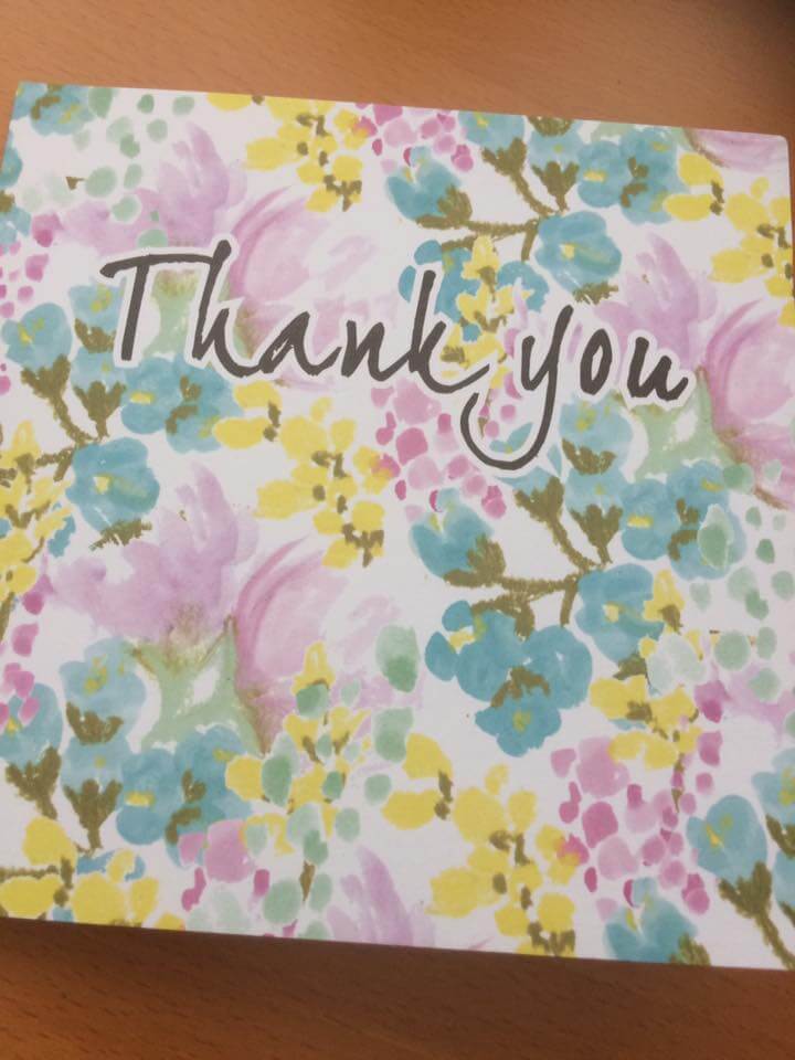 Received A Thank You Card In The Post Today From One Of...